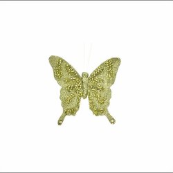 Sommerfugle i rd, grn og fuchsia str. L9 cm